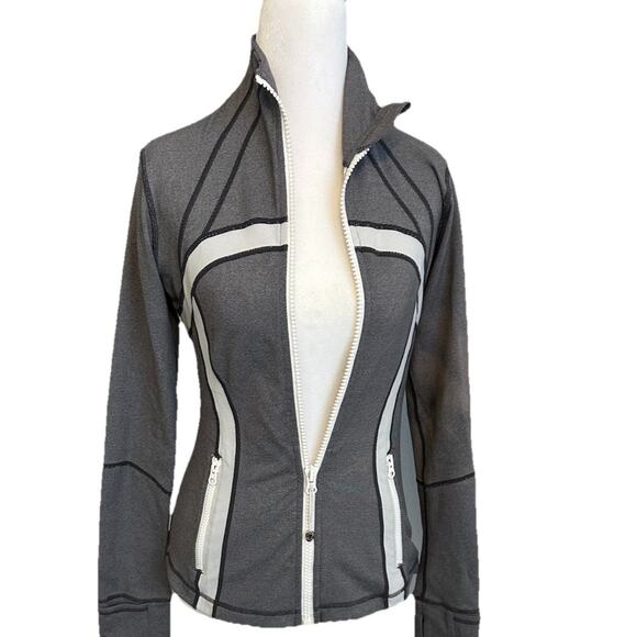 Lululemon Define Jacket SLIMMIMG Stripes Full Zip walking outdoor gym womens 6 - Picture 4 of 14